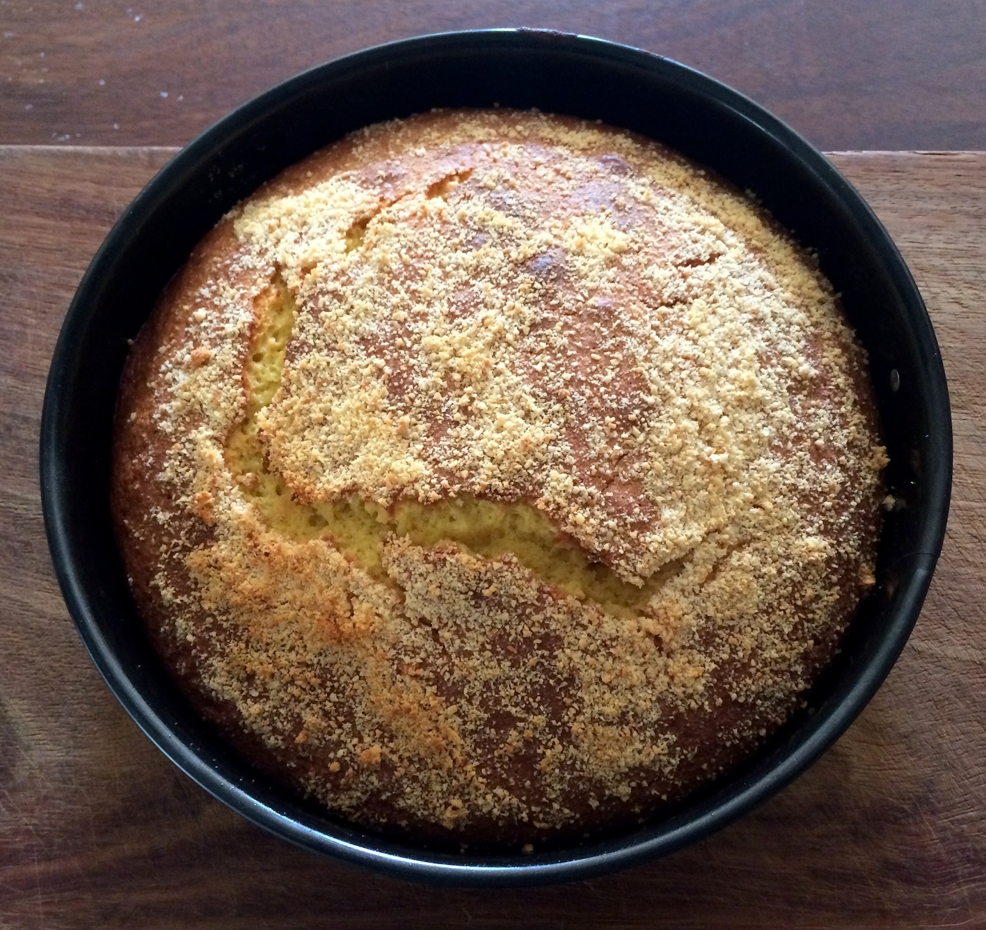 Orange yoghurt cake baked