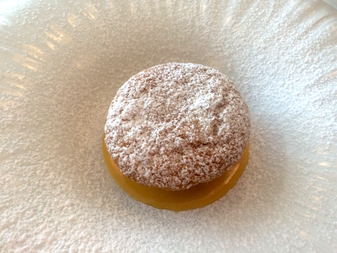 Piedmonte almond cake with zabaglione sauce