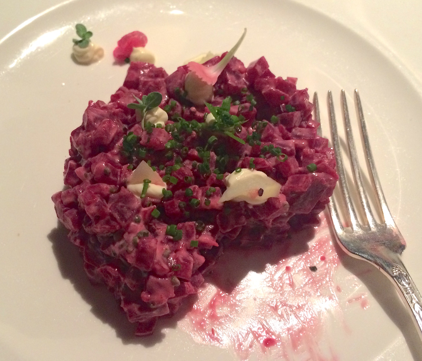 Chopped red beets in sour cream, Hotel Bella Riva
