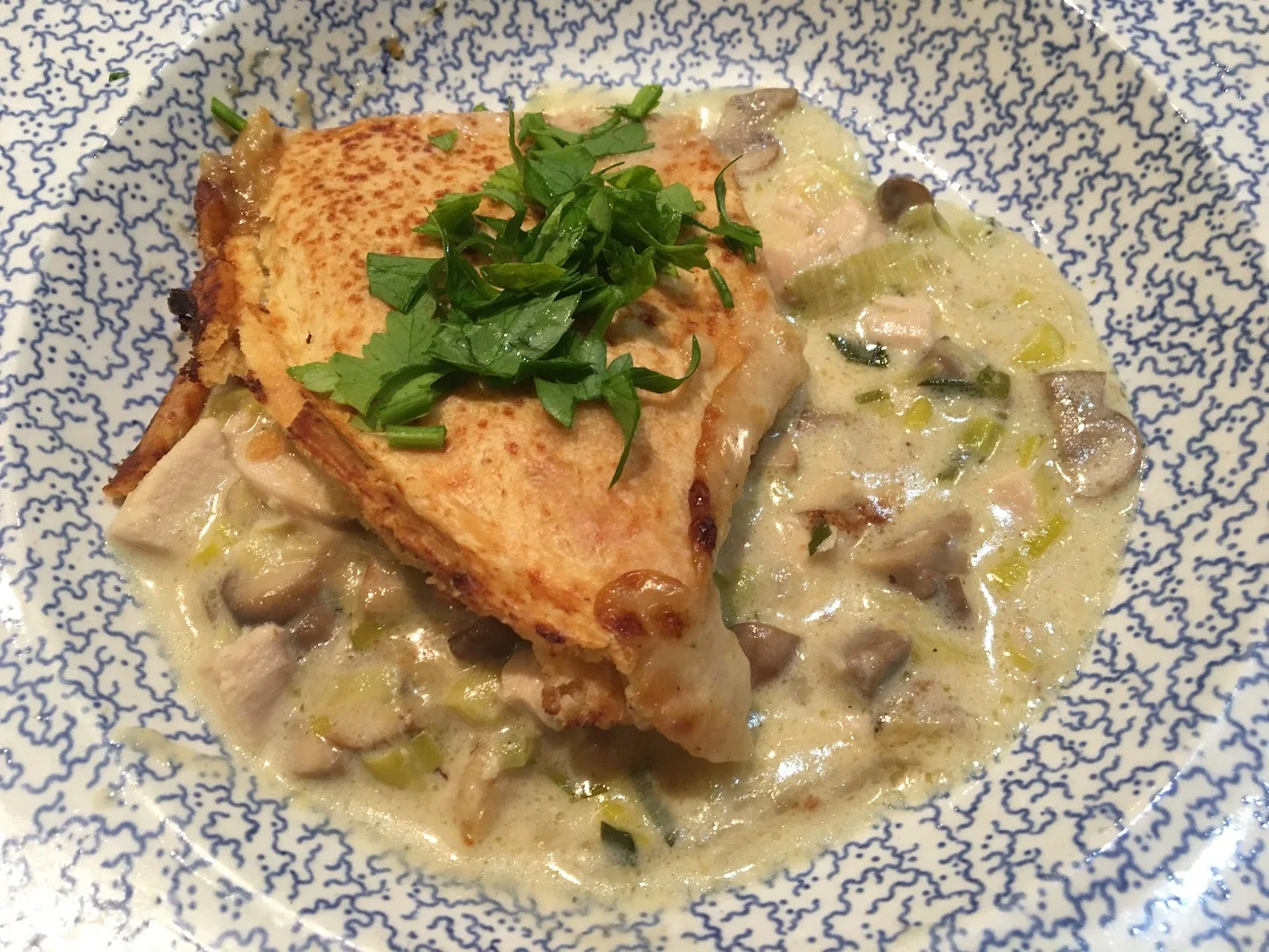 Chicken Pot Pie with tarragon & mushrooms