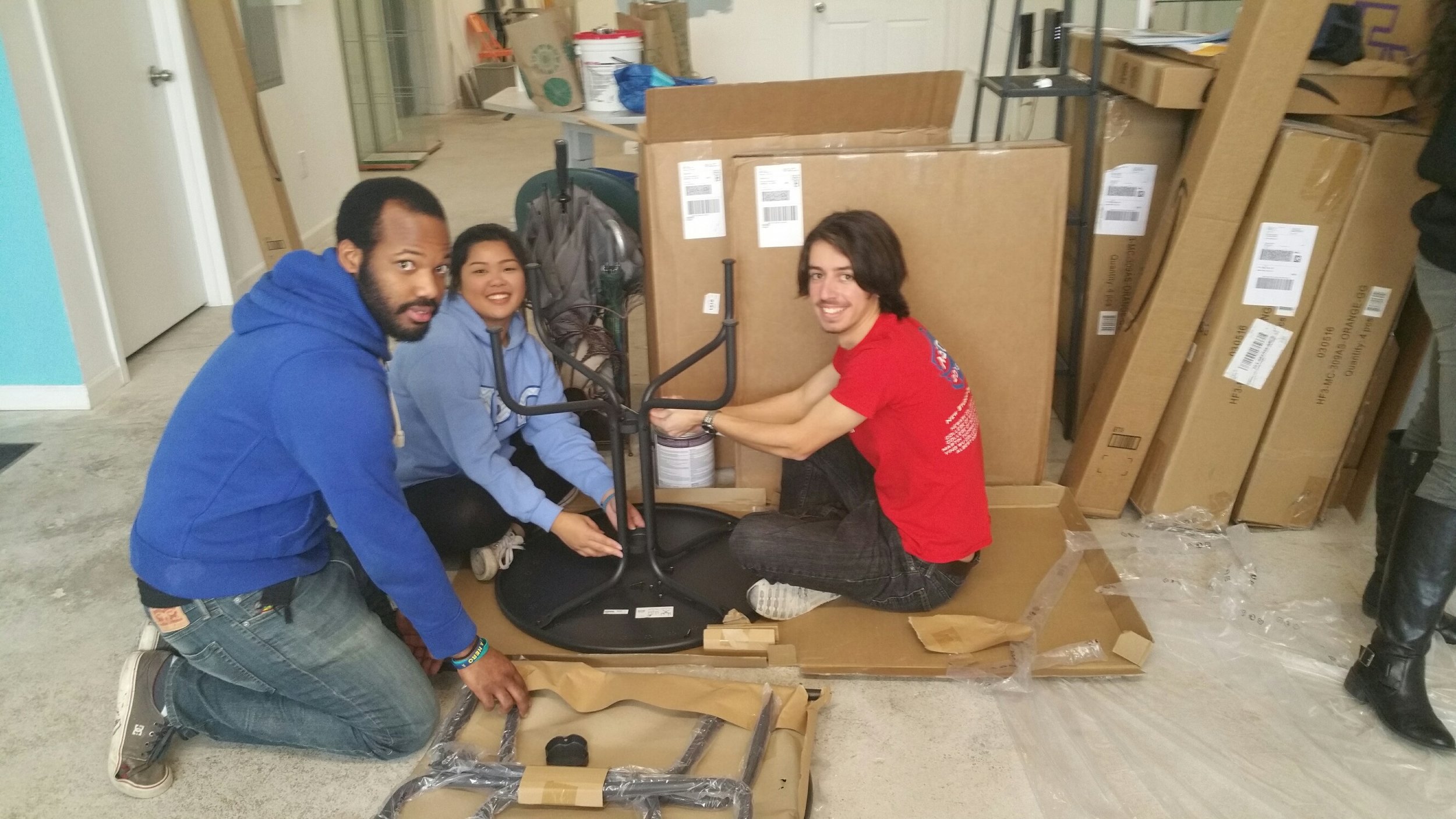 Here are NJIT Alpha Phi Omega students who volunteered on January 28, 2017, at FARC's office at Valley Arts, Inc. 400 Jefferson Street in Orange. The volunteers helped support FARC's by matching stuff animals with books, as well as, sorted and packed a variety of books for free distribution to Orange elementary schools to promote literacy. Other student, help to assemble furniture and to paint the offices of our partnering organization, Valley Arts, Inc. 