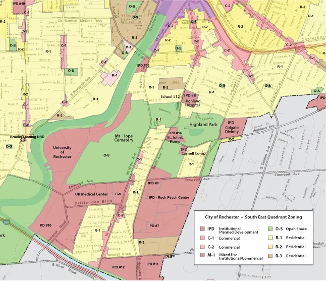area zoning map