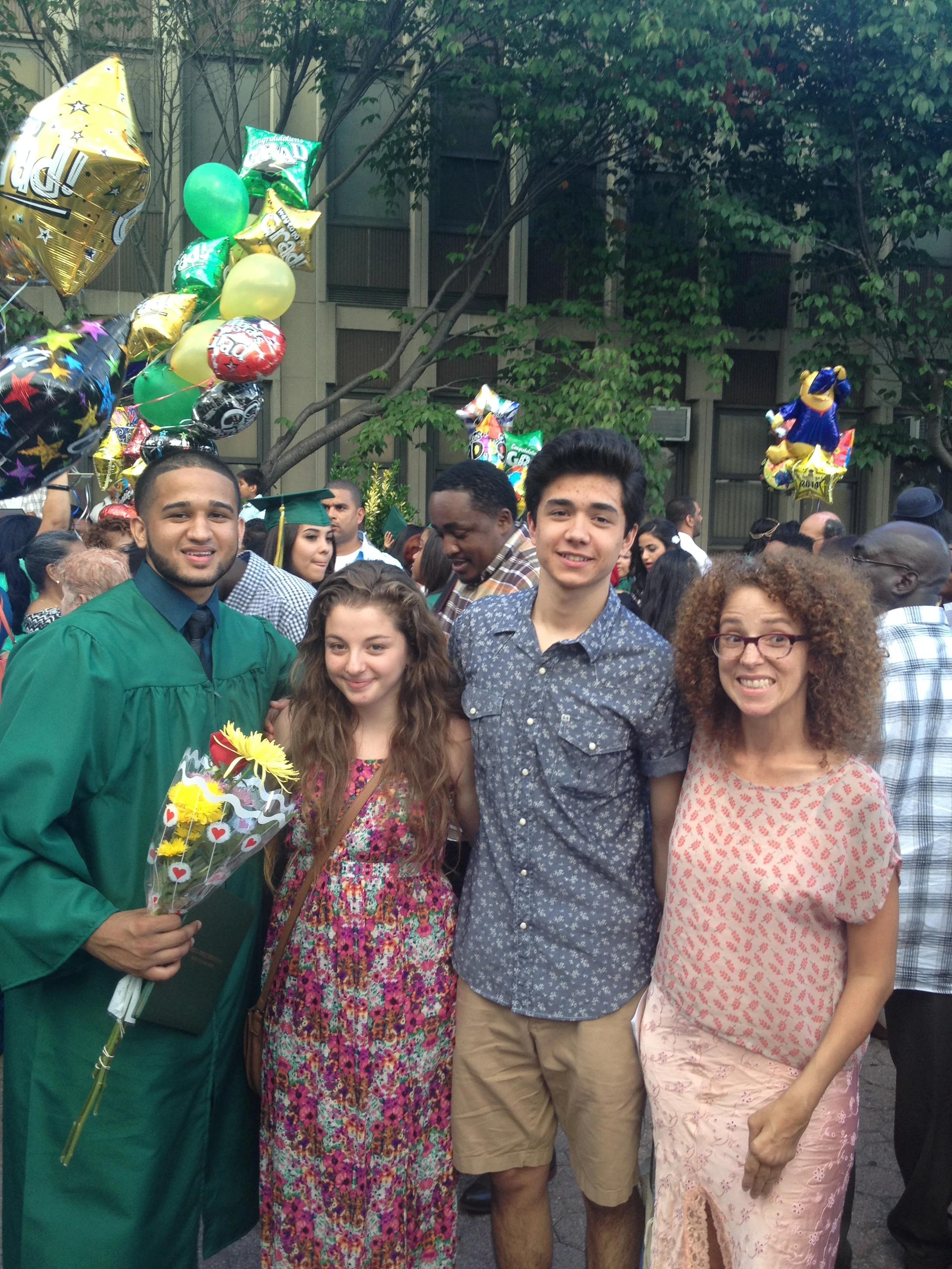 Some of my favorite students and me. Graduation 2014.