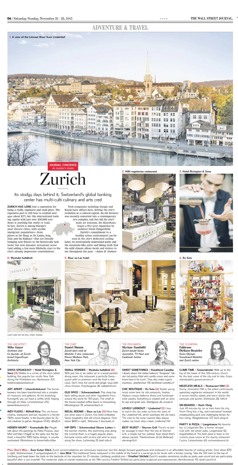 Travel Feature - The Wall Street Journal - Off Duty