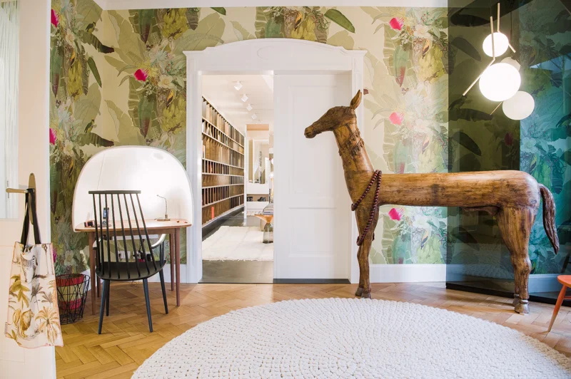 The staircase room. Looking into the bedroom. Peter Ippolito's and Stefan Gabel's home in Stuttgart.
CREDIT: Clara Tuma for The Wall Street Journal.
BALANCE SHEET-Stuttgart