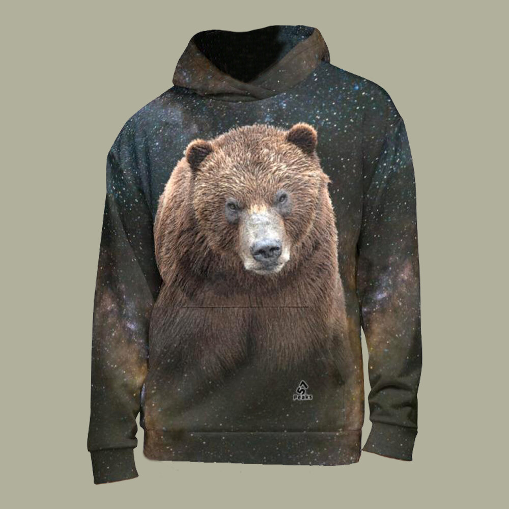 Always Be Yourself Bear Hoodie Black Bear Cub Grizzly Animal Gift Idea