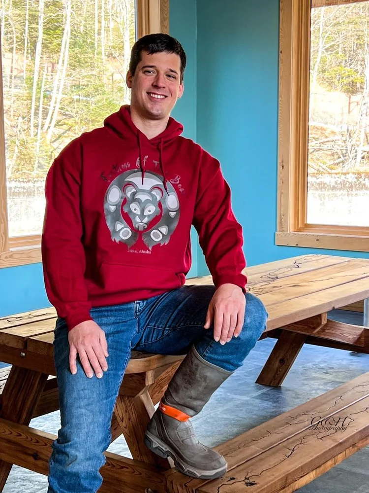 Adult Red Hoodie - ClaireBear Logo — Fortress of the Bear