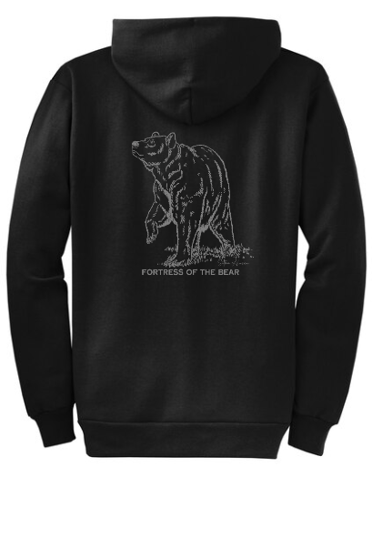 Black hoodie Zip Graphic Chaik EXT Sizes
