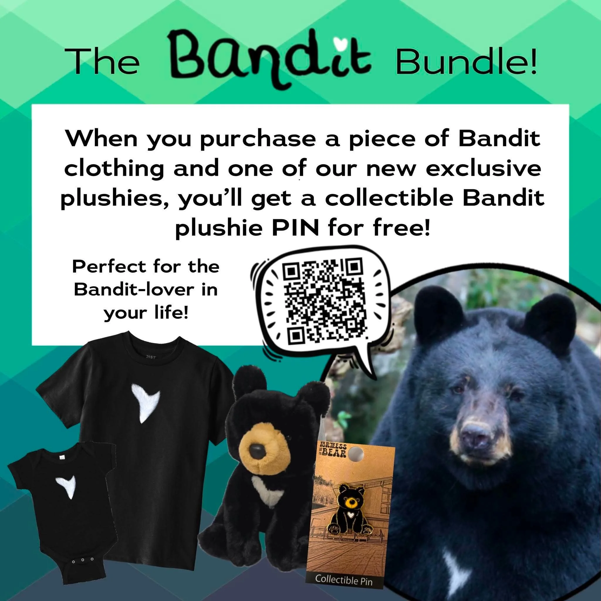Bandit Bundle- Shirt, Stuffy and free Pin