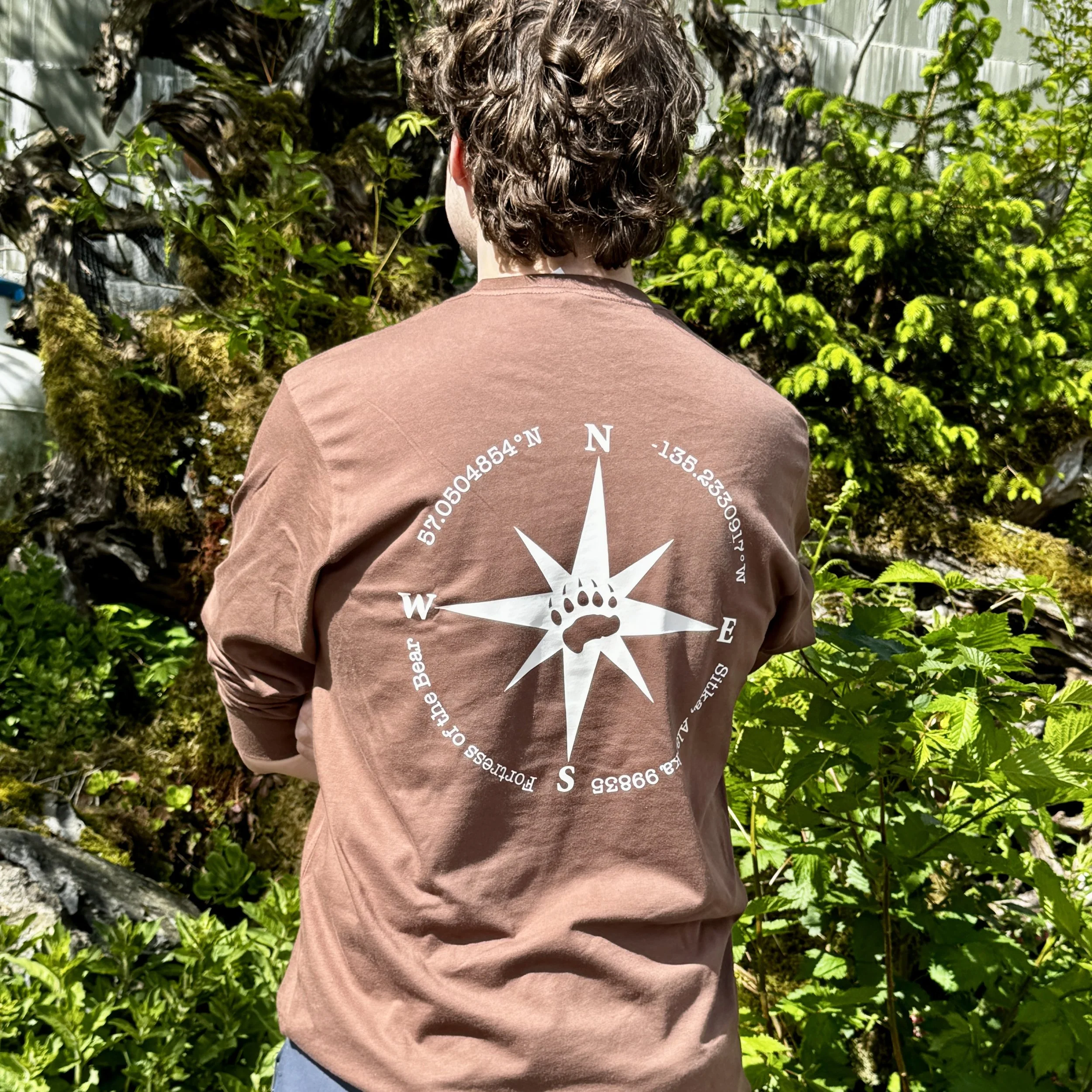 Brown Long Sleeve Compass Shirt
