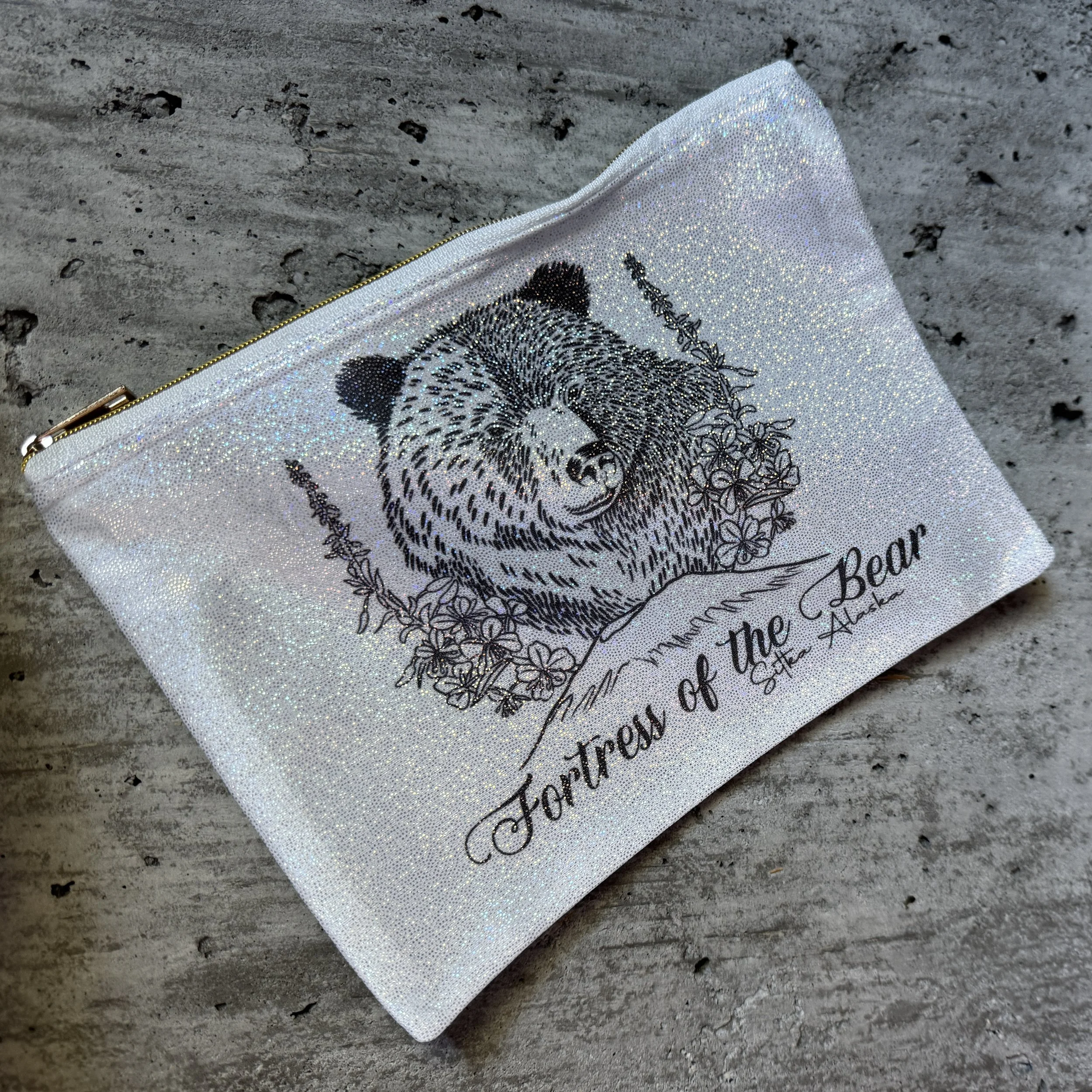 Toby Fireweed Glitter Zipper bag
