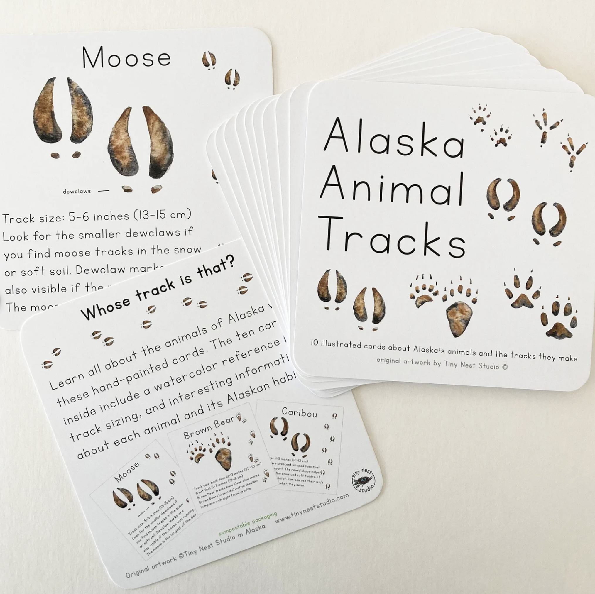 Alaska Animal Tracks Learning Cards