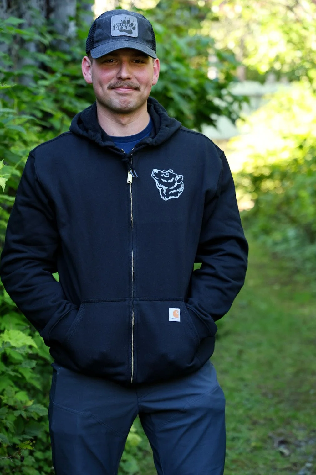 carhartt カーハート スウェットジャケット ジップアップパーカー M ブラック Carhartt(カーハート) サーマル フード付き ジップアップパーカー L