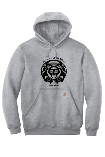 Claire Bear Logo Grey Carhartt Hoodie (Reg, Ext and Tall sizes)