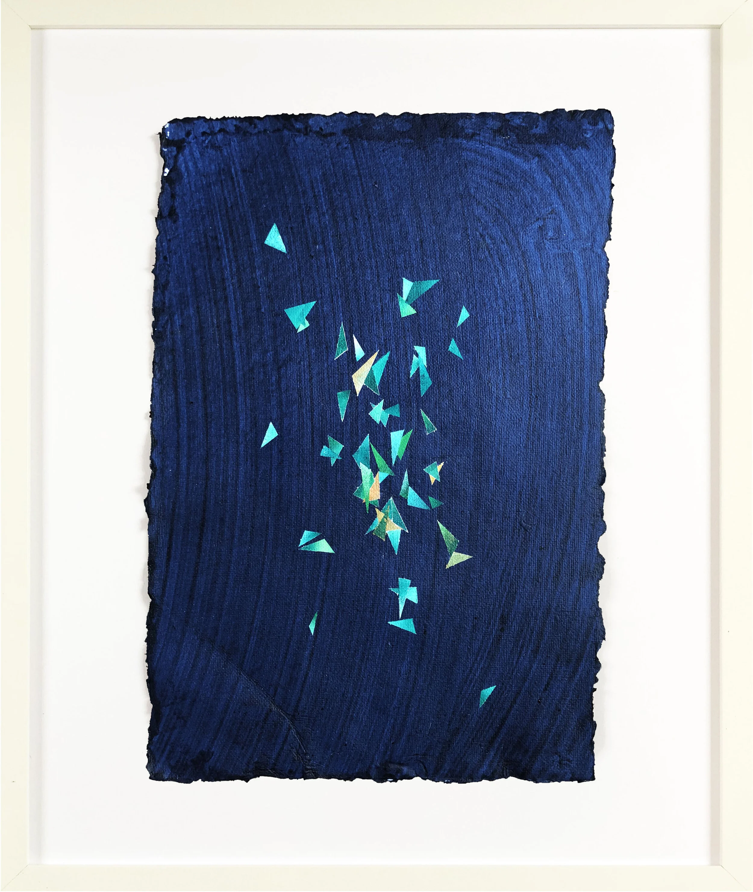 Indigo with Falling Green