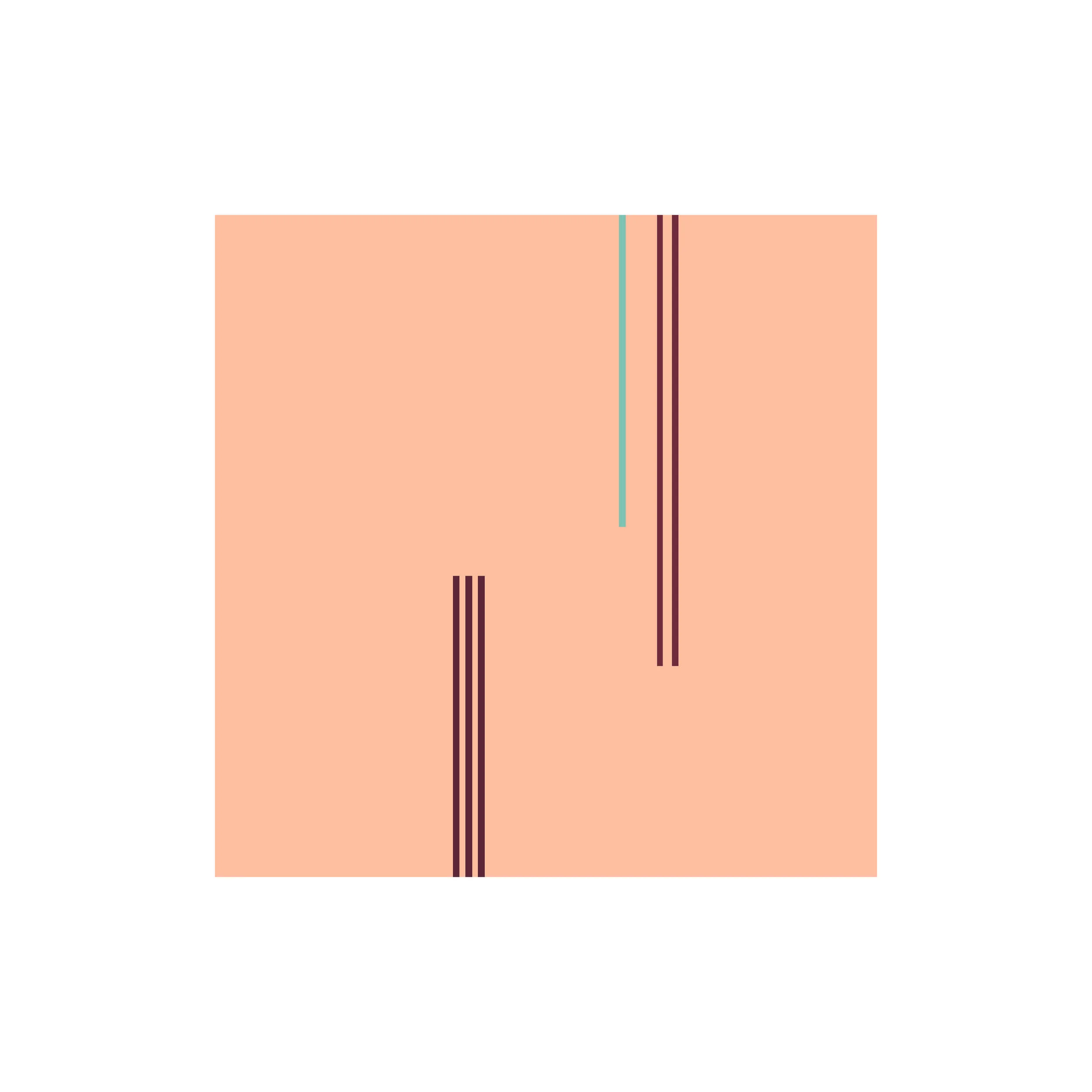 Deep Red with Emerald Green Lines 