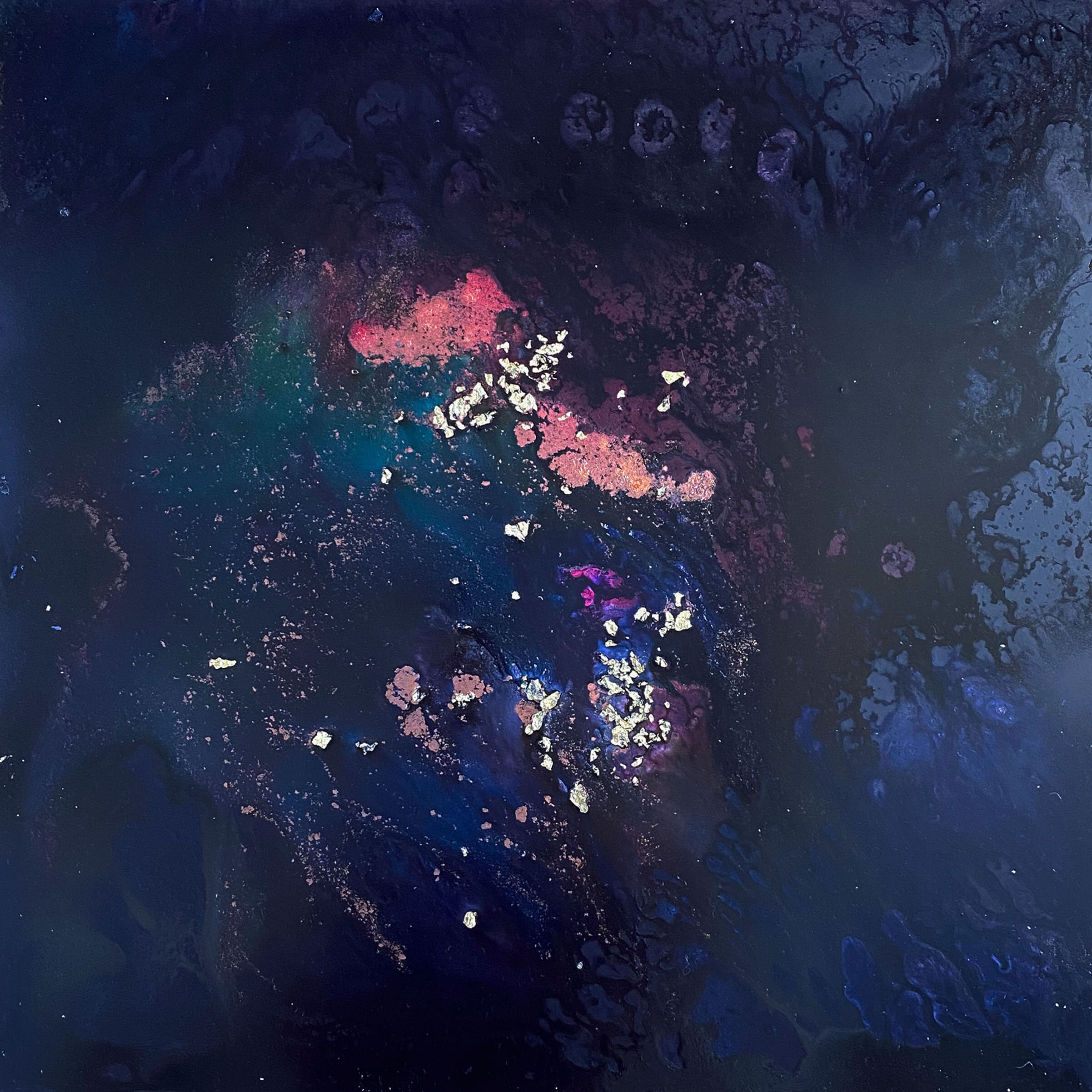 Prussian Blue, Bronze and Quinacridone Magenta