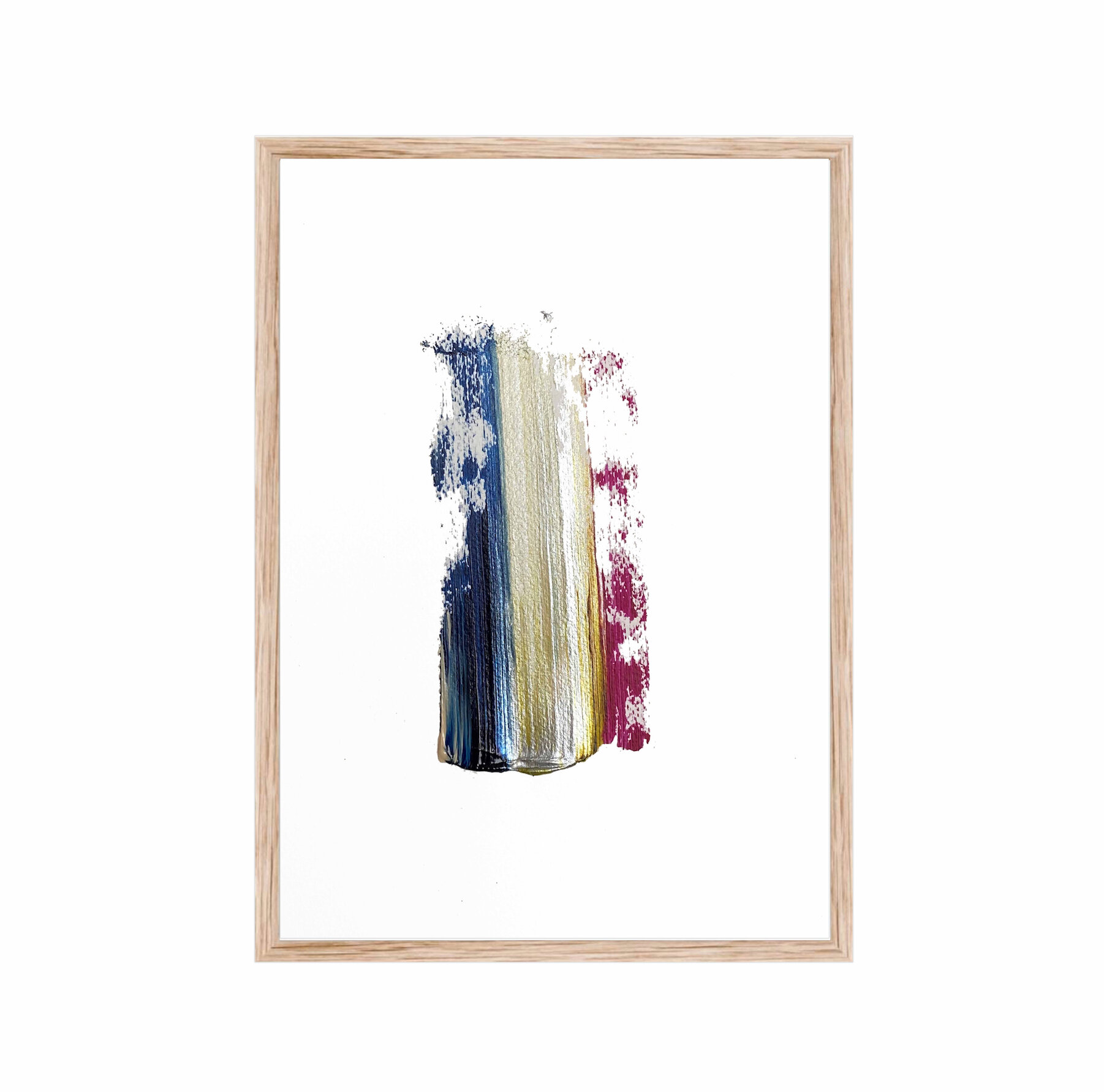 Prussian Blue, Silver, Gold and Magenta framed .jpg