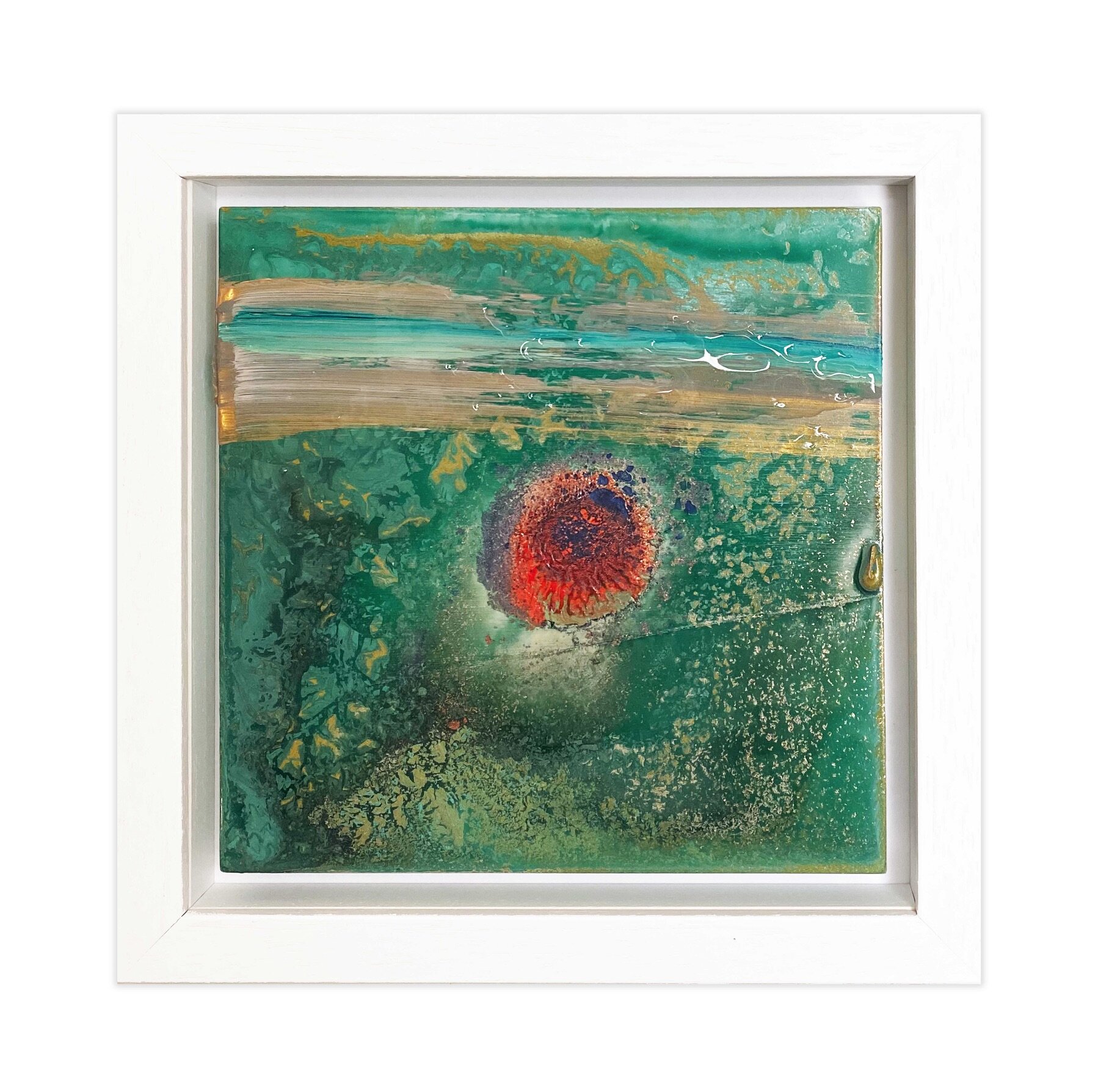 Viridian Permanent and Cadmium Light Red