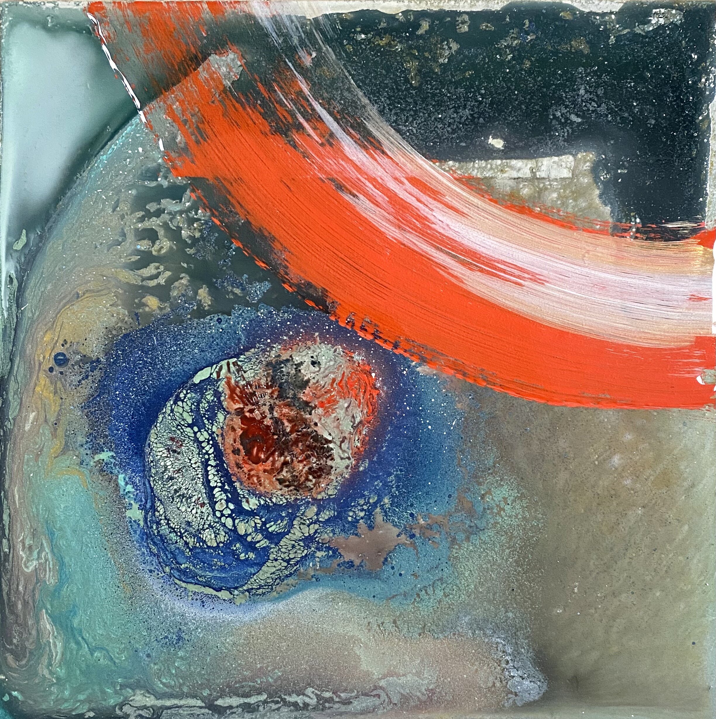 Viridian Hue Permanent and Cadmium Red Light