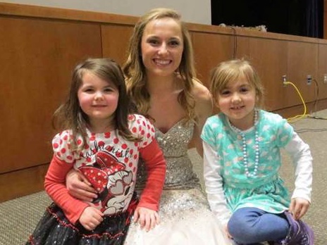 Fashionistas! Sarah Wyatt (center) and her future-model cousins, Lily Doninger (left) and Hannah LaCoe (right), at the annual Hunterdon Central Fashion Show on March 6, 2015.