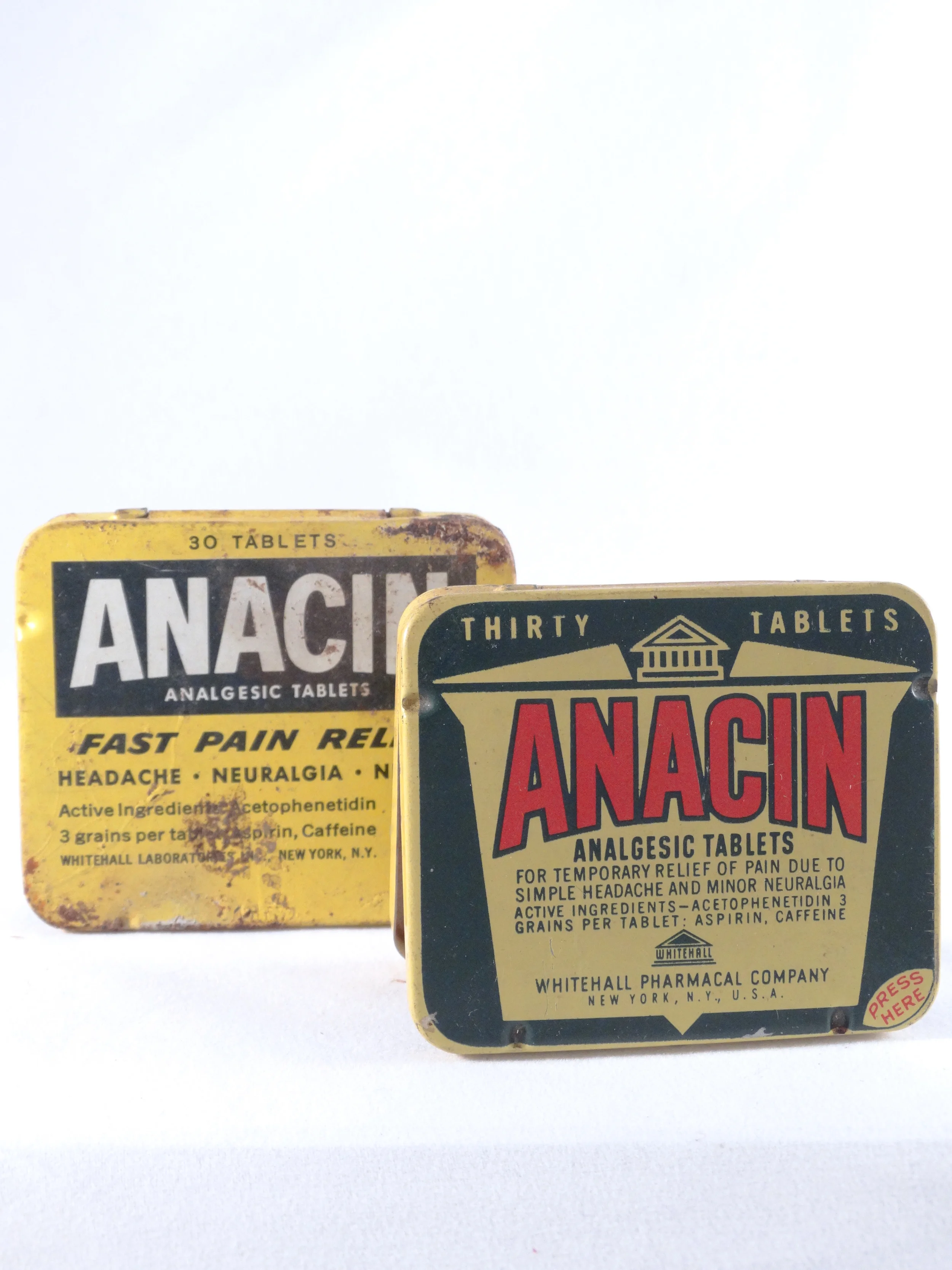 anacin  aspirin tins