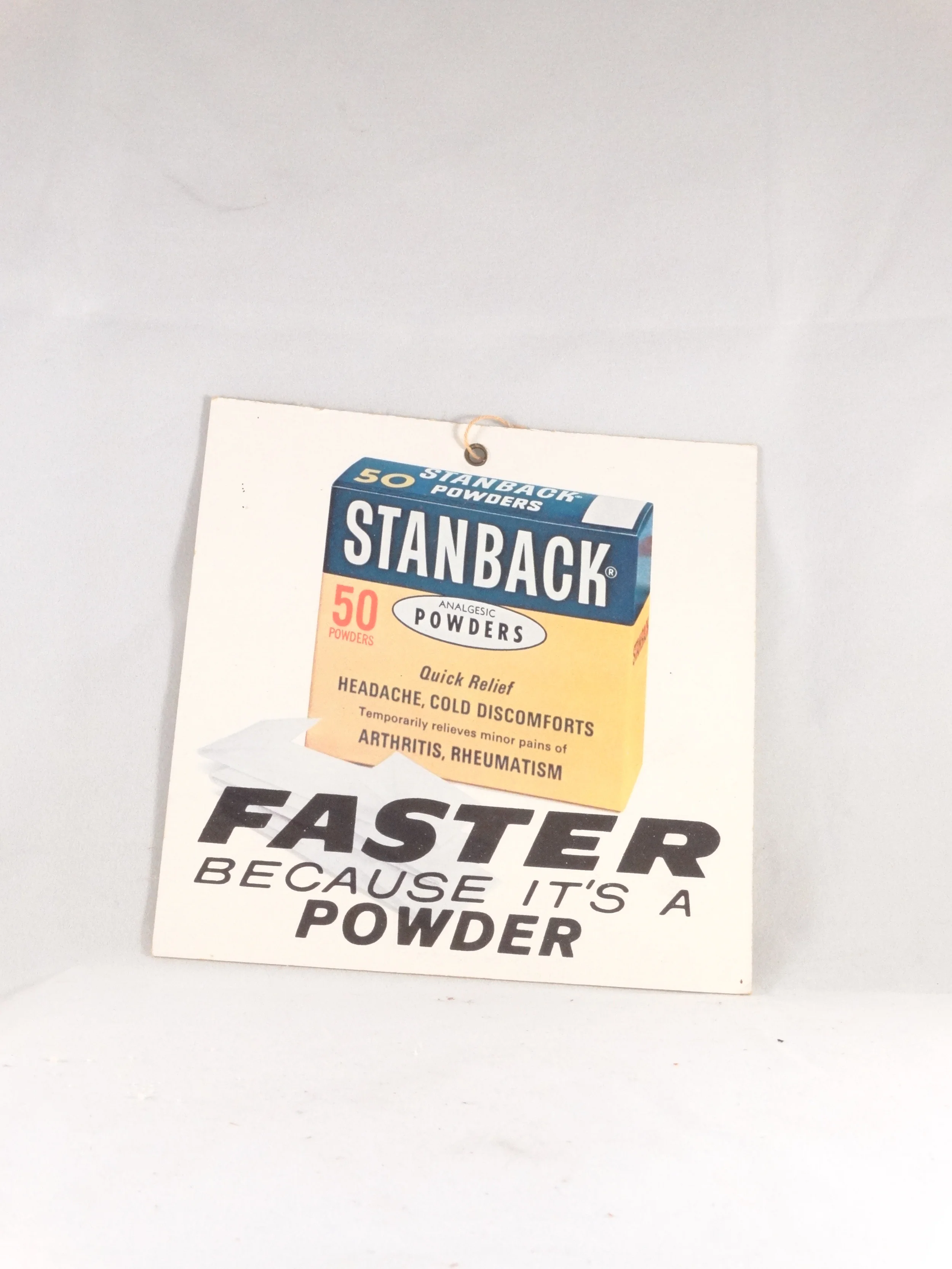 stanback powders hanging advertisement