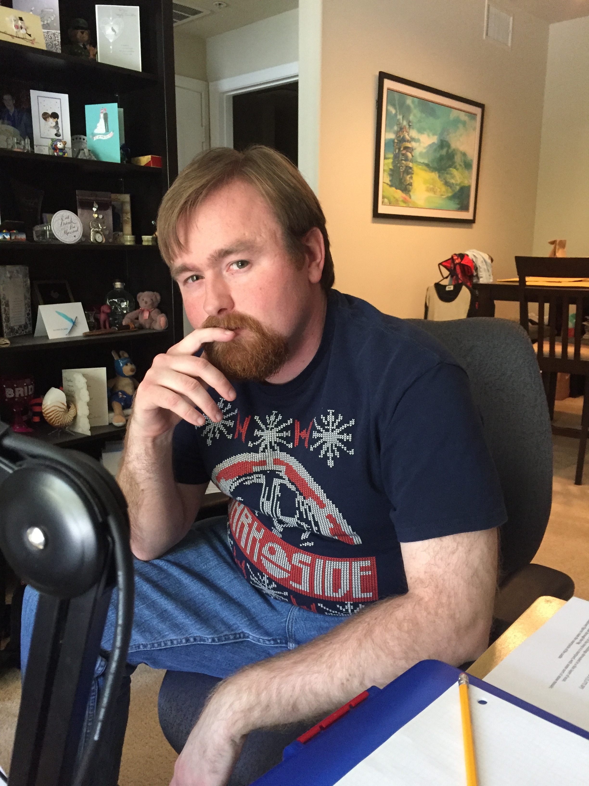 Mike prepares to DM our "How the End Begins" adventure...
