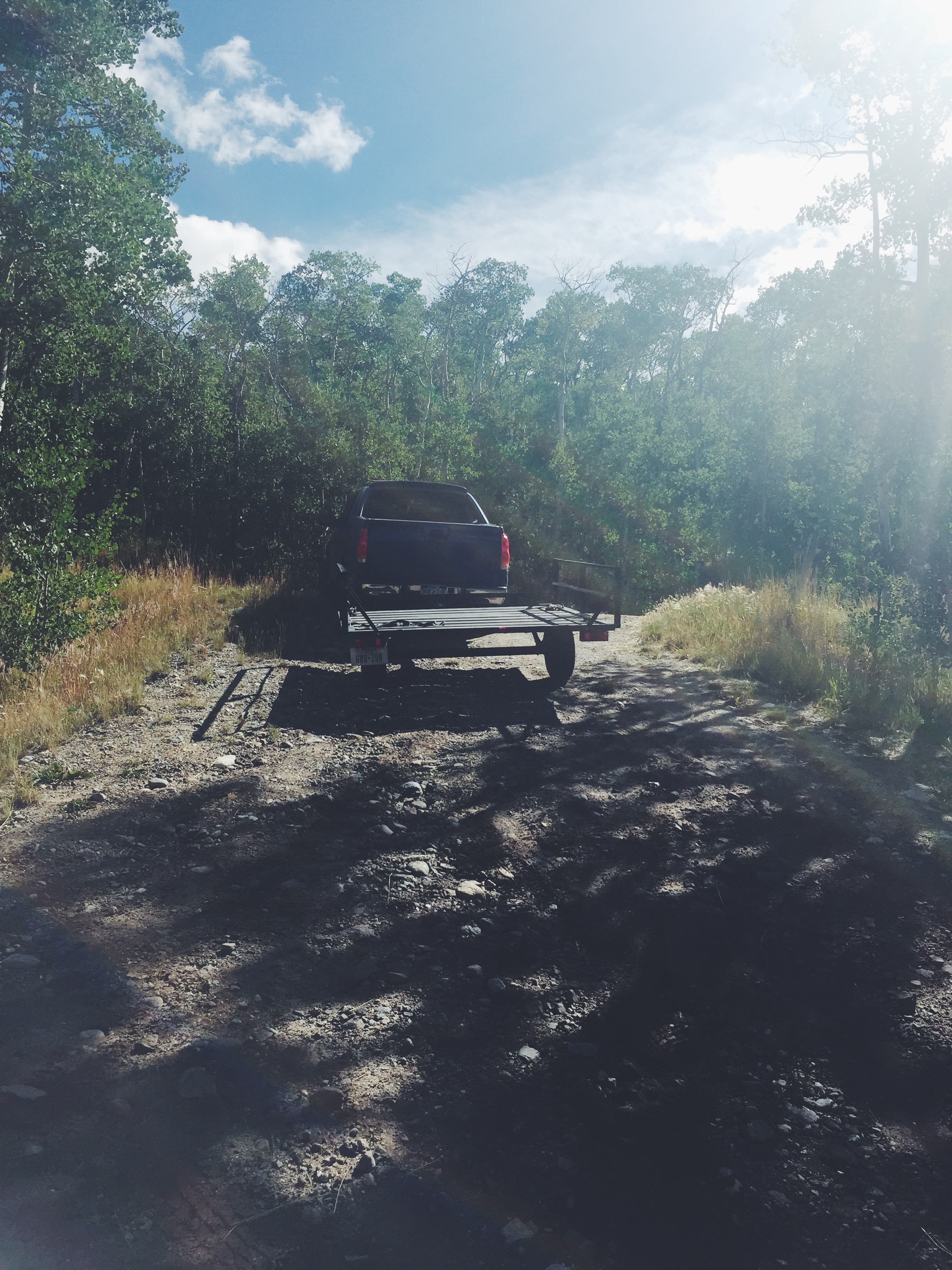 We successfully hitched up the ATV trailer