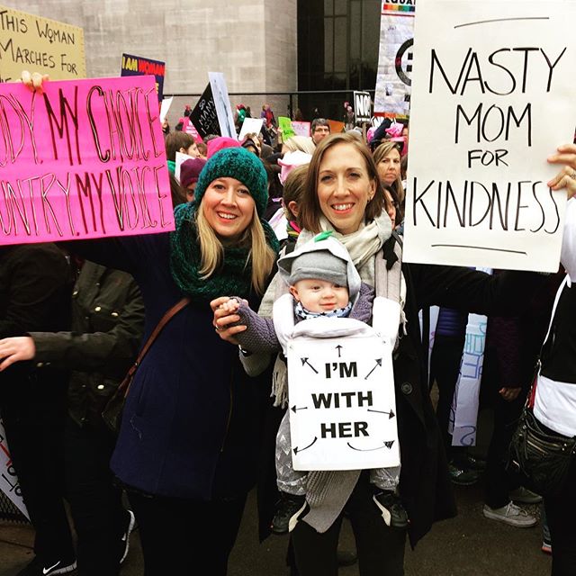 We didn't get to march and we couldn't hear the speakers but still..... #riseup. #love #bekind #thisisdemocracy #onlythebeginning