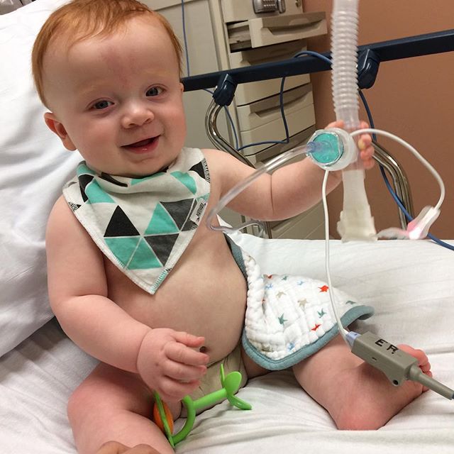 No half measures for Max! First time ever sick and we end up at the ER then admitted overnight. #croup #hesatrooper