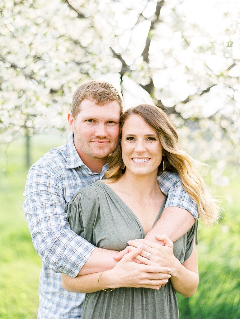 Sheboygan Wisconsin Apple Blossom and Whistling Straits Golf Course Engagement Session