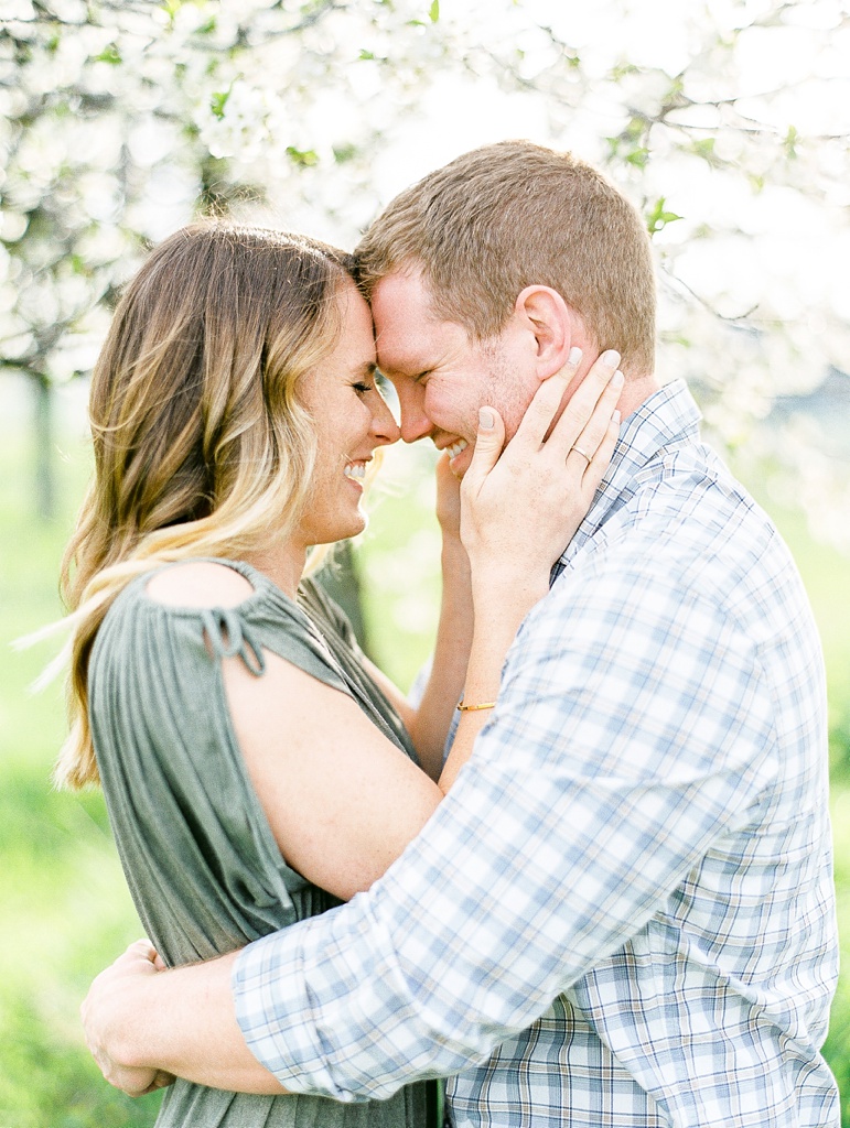 Sheboygan Wisconsin Apple Blossom and Whistling Straits Golf Course Engagement Session