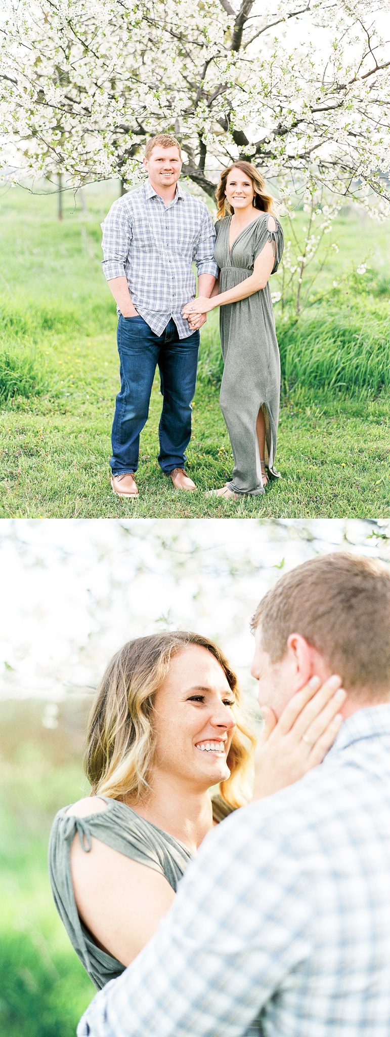 Sheboygan Wisconsin Apple Blossom and Whistling Straits Golf Course Engagement Session