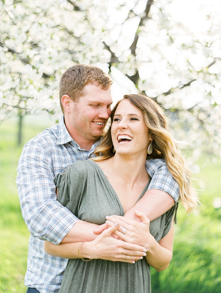 Sheboygan Wisconsin Apple Blossom and Whistling Straits Golf Course Engagement Session