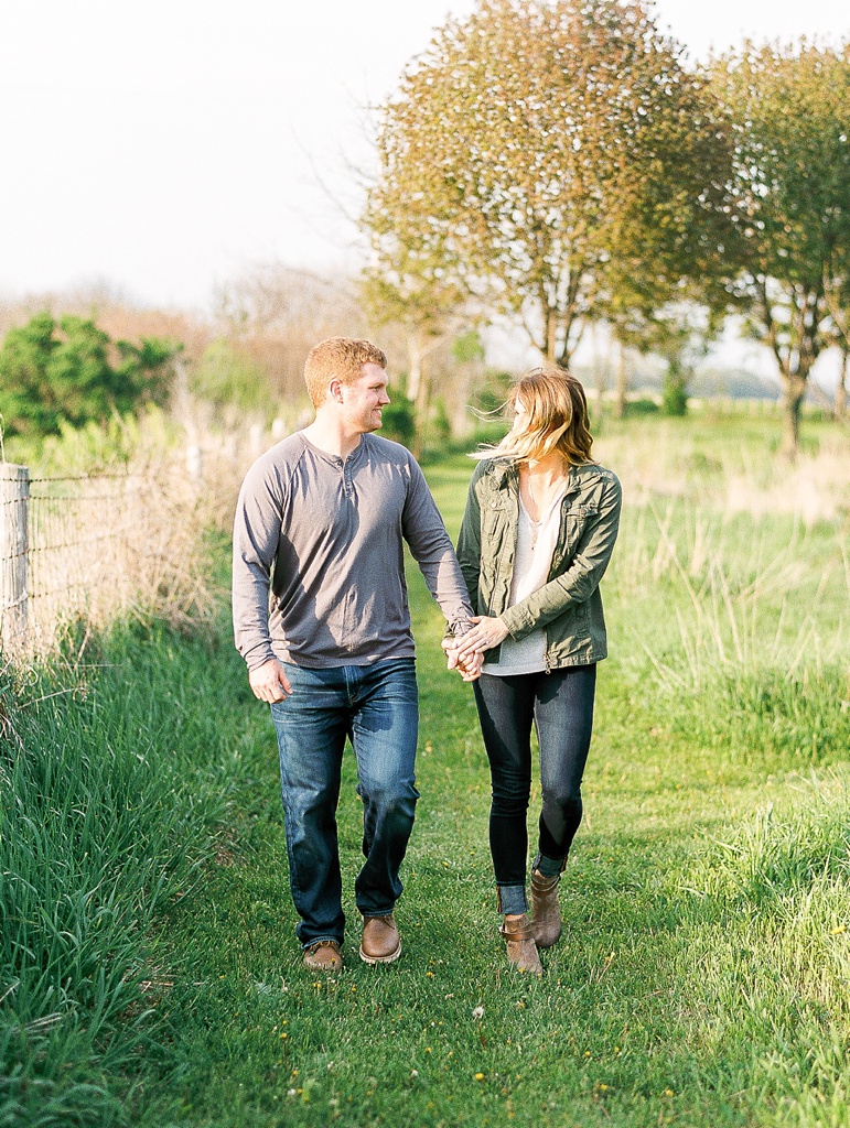 Sheboygan Wisconsin Apple Blossom and Whistling Straits Golf Course Engagement Session