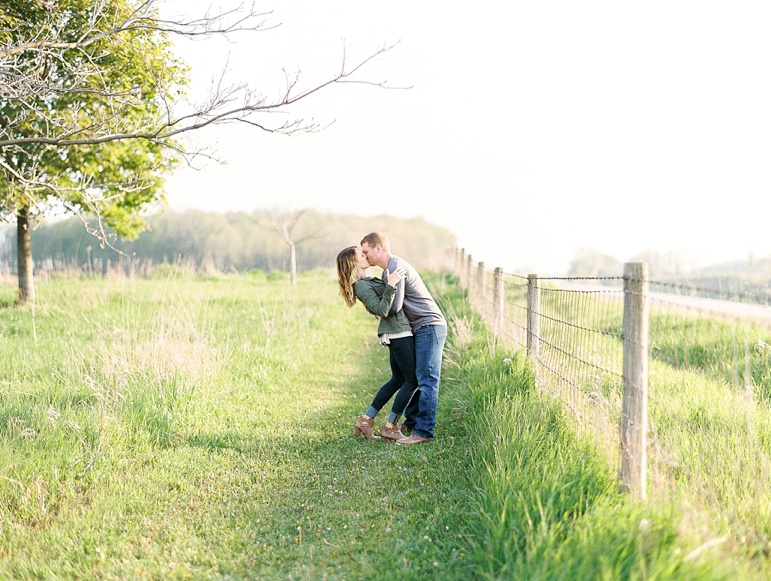 Sheboygan Wisconsin Apple Blossom and Whistling Straits Golf Course Engagement Session