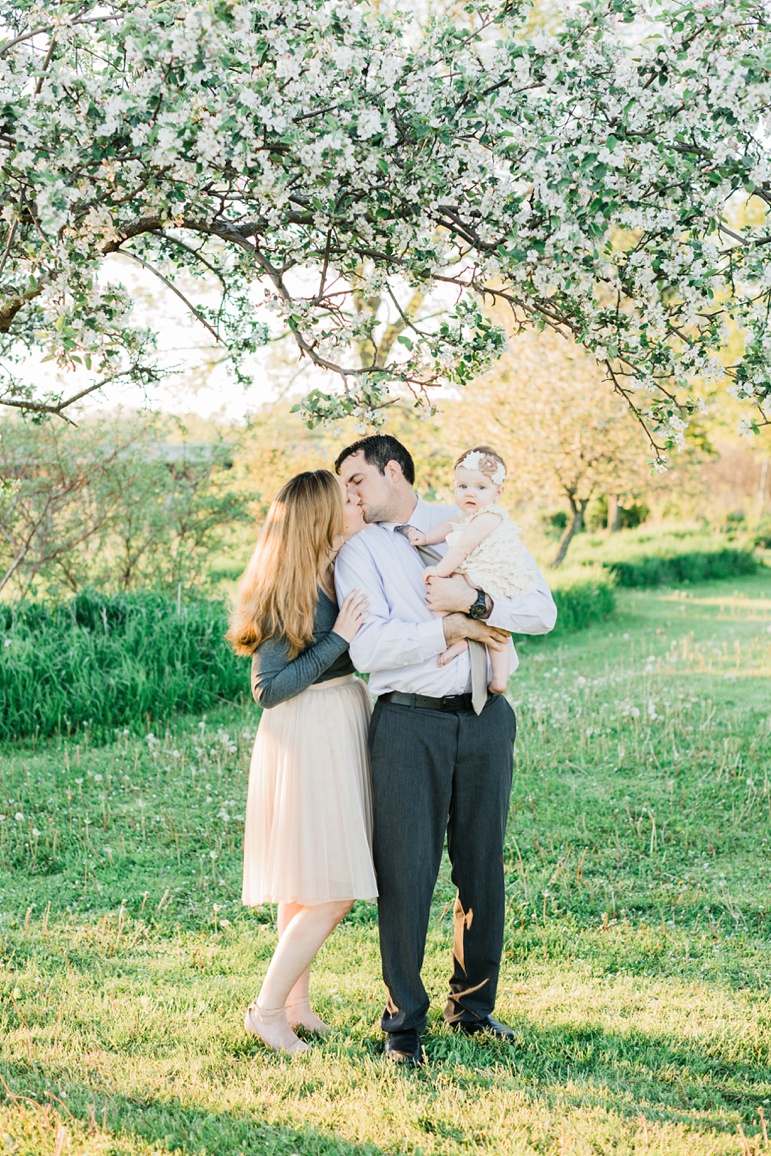 Sheboygan Wisconsin Family Photographer, Apple Blossom Photos, 6 month old baby photo ideas