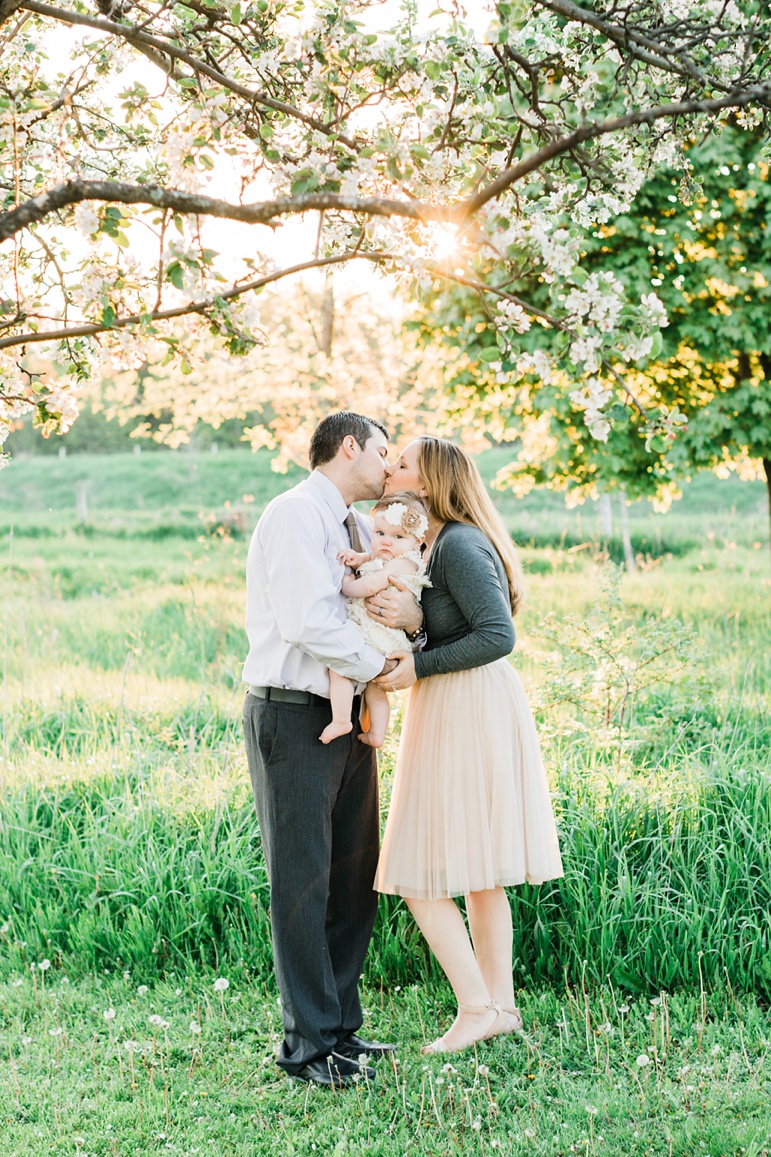 Sheboygan Wisconsin Family Photographer, Apple Blossom Photos, 6 month old baby photo ideas