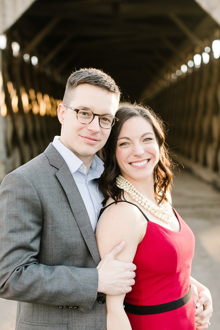 Cedarburg Covered Bridge Engagement Photos