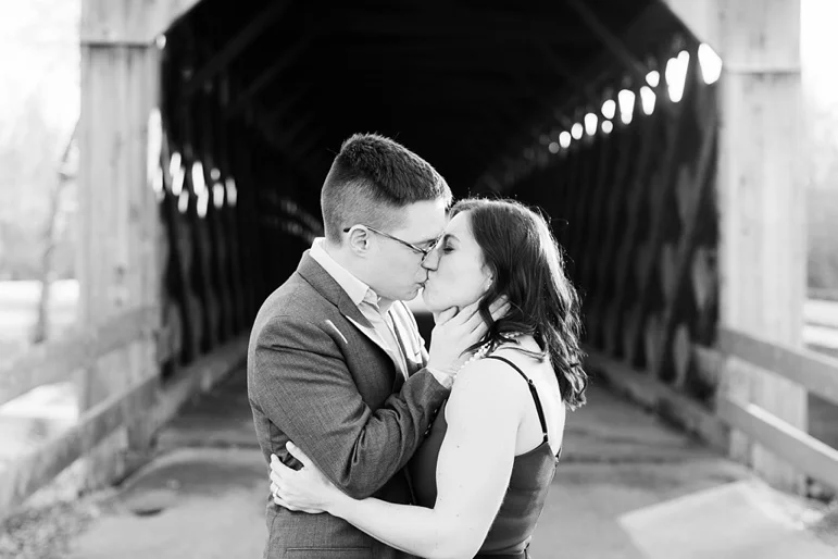 Cedarburg Covered Bridge Engagement Photos
