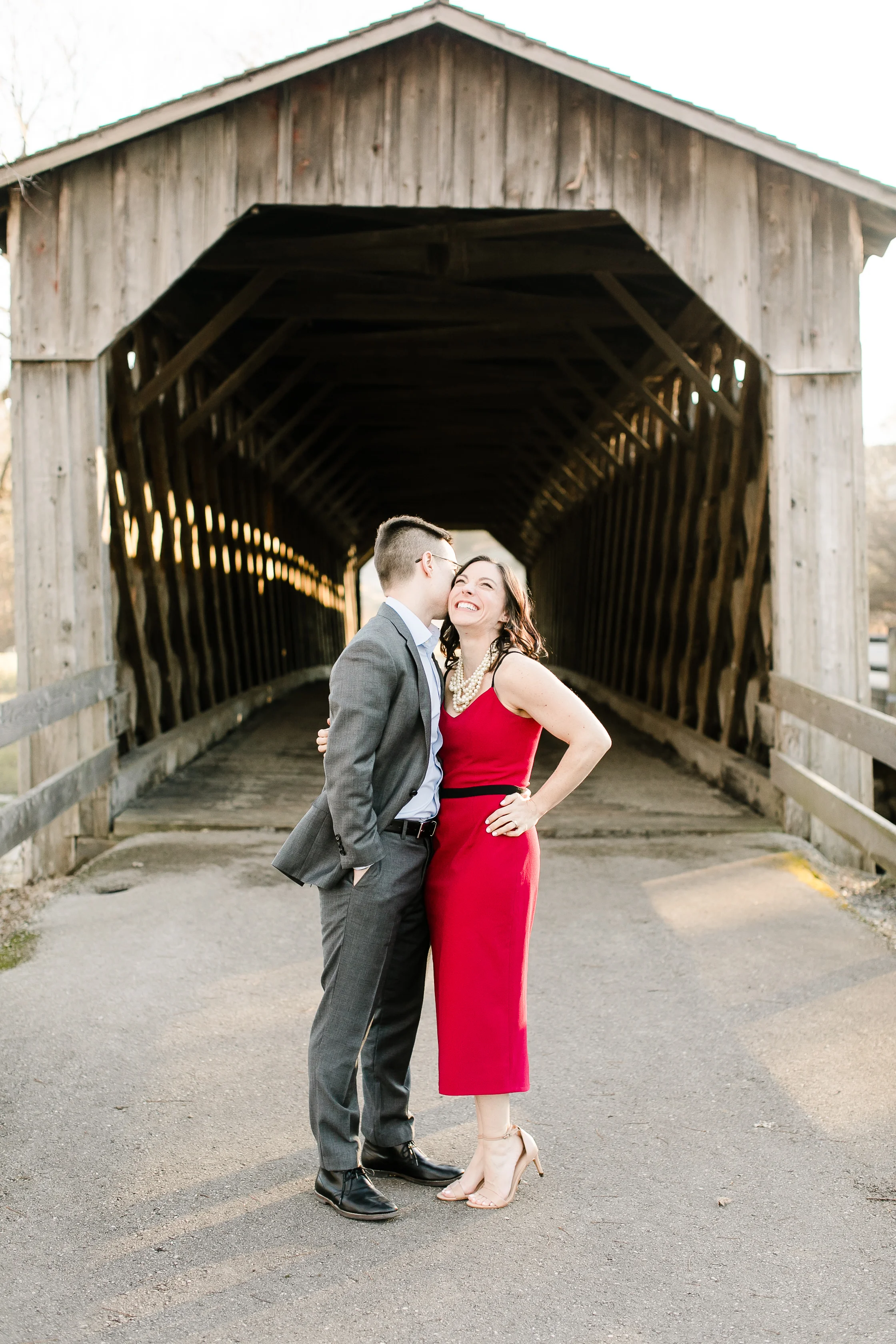 Cedarburg Covered Bridge Engagement Photos