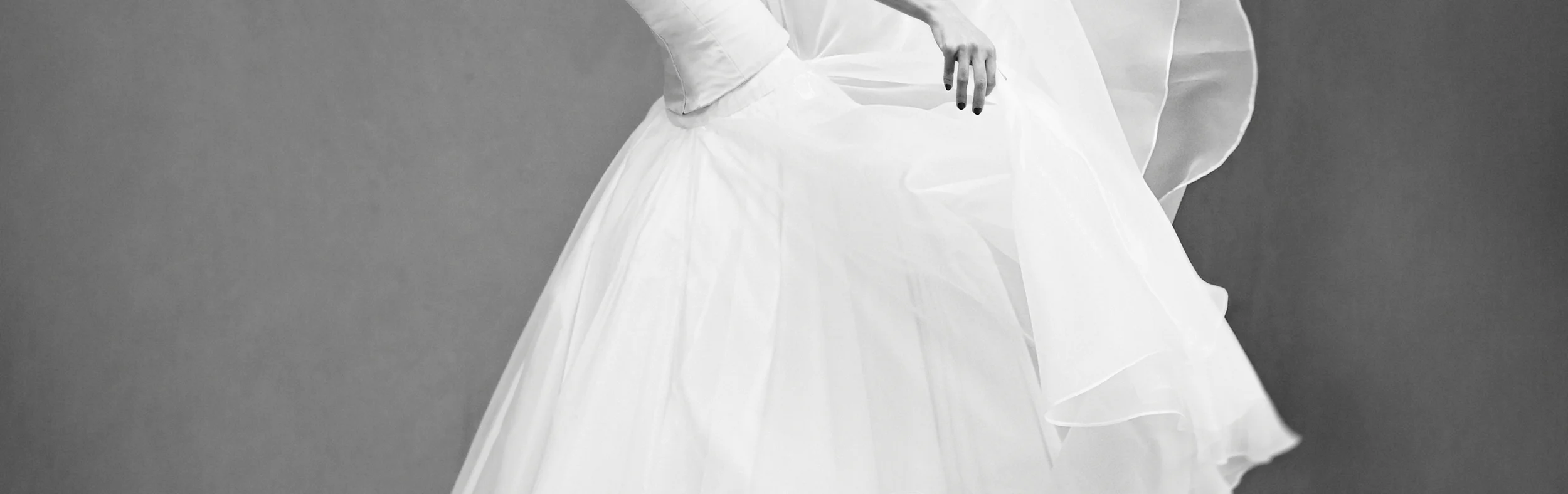 bridal skirt in organza