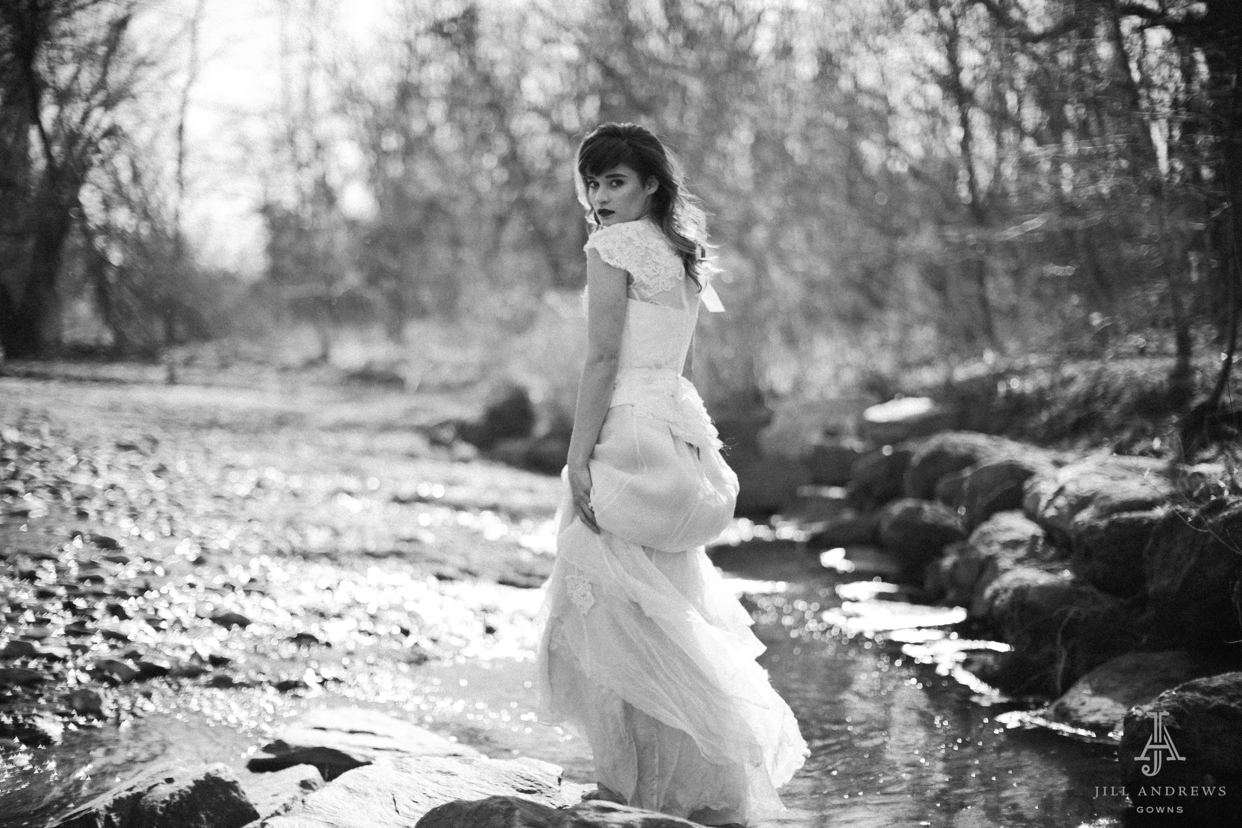 Bride in deconstructed bridal separates