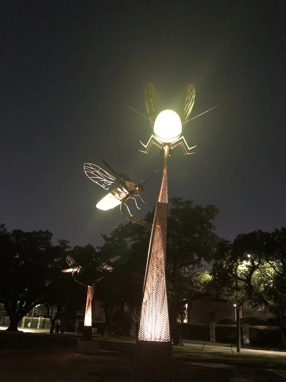 Firefly Field, a sculptural public project for Woodland Park in Houston, Texas.