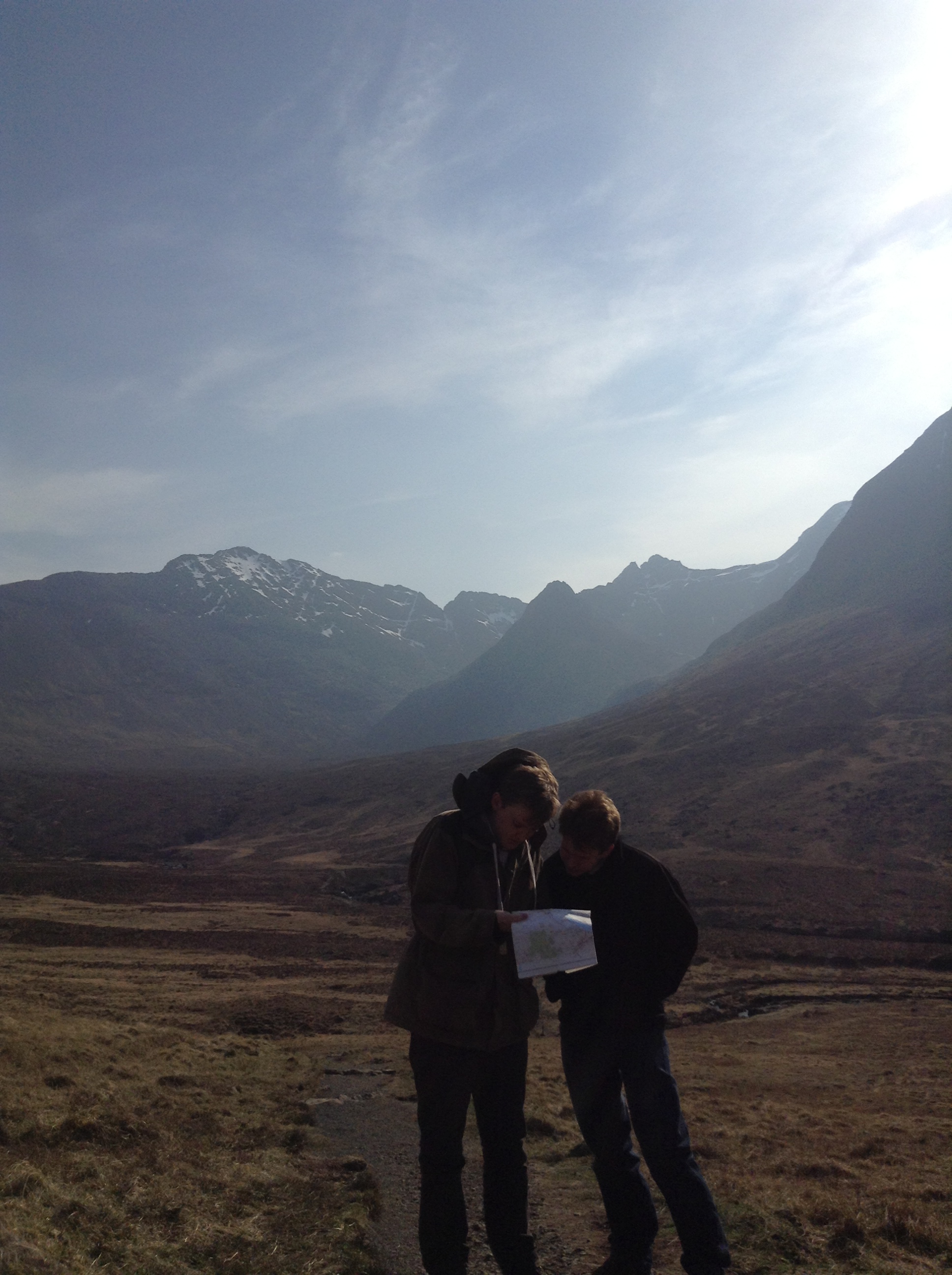 Ed and Peter, my abductors, finding the Fairy Pools on our map.