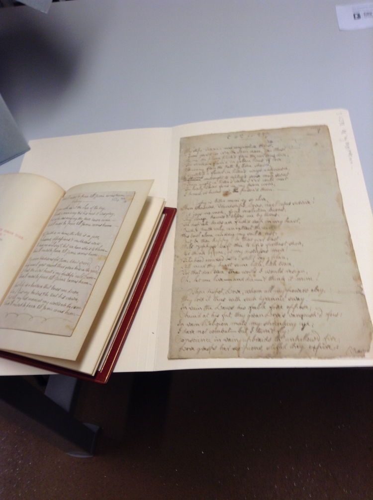 Robert Burns original hand-written manuscript, seen as part of the Culzean Castle trip.