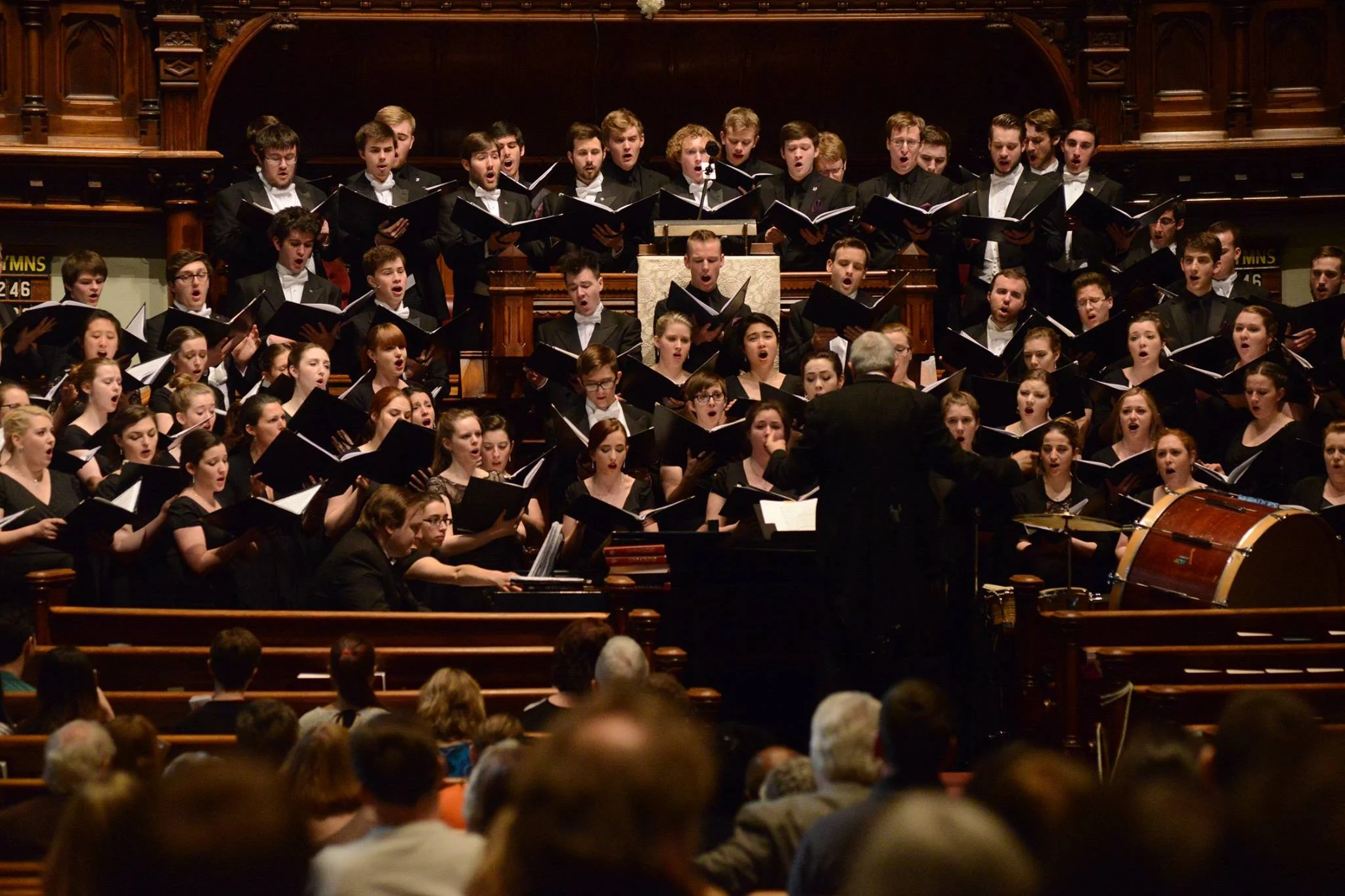 The Combined Choirs given the NYC premier of Songs of the Questioner.