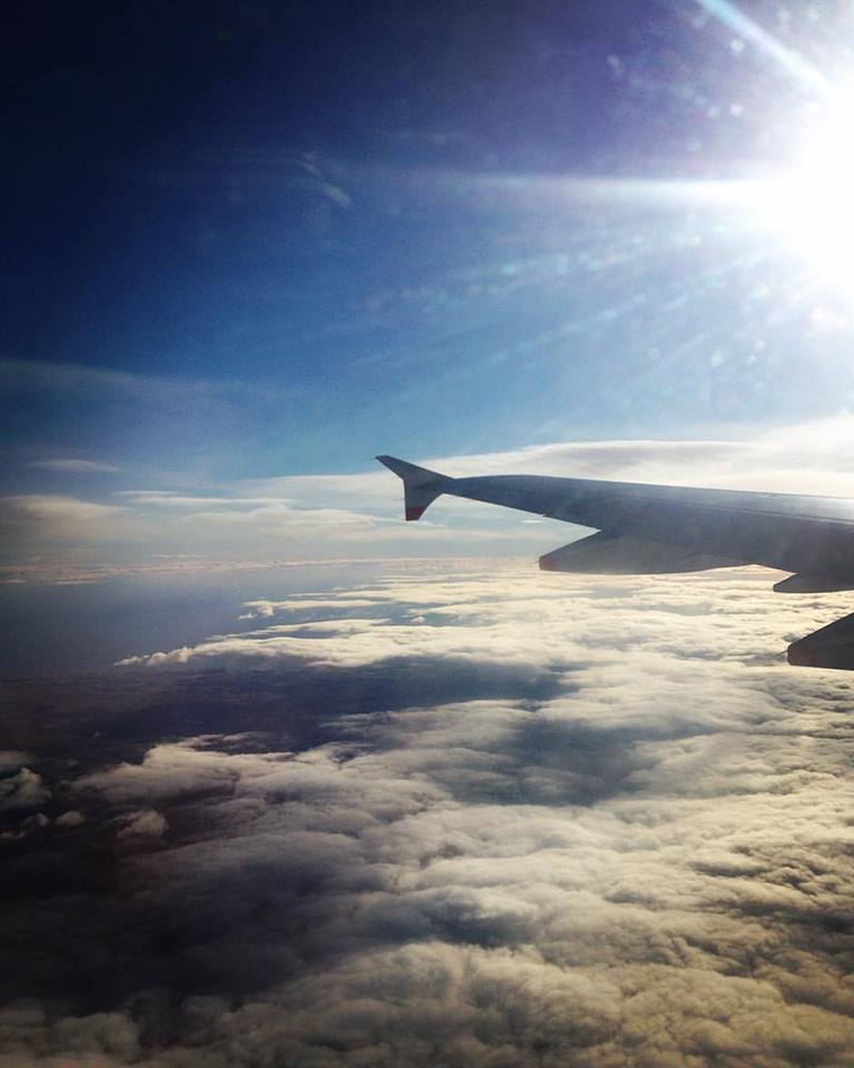 The flight over the Atlantic.