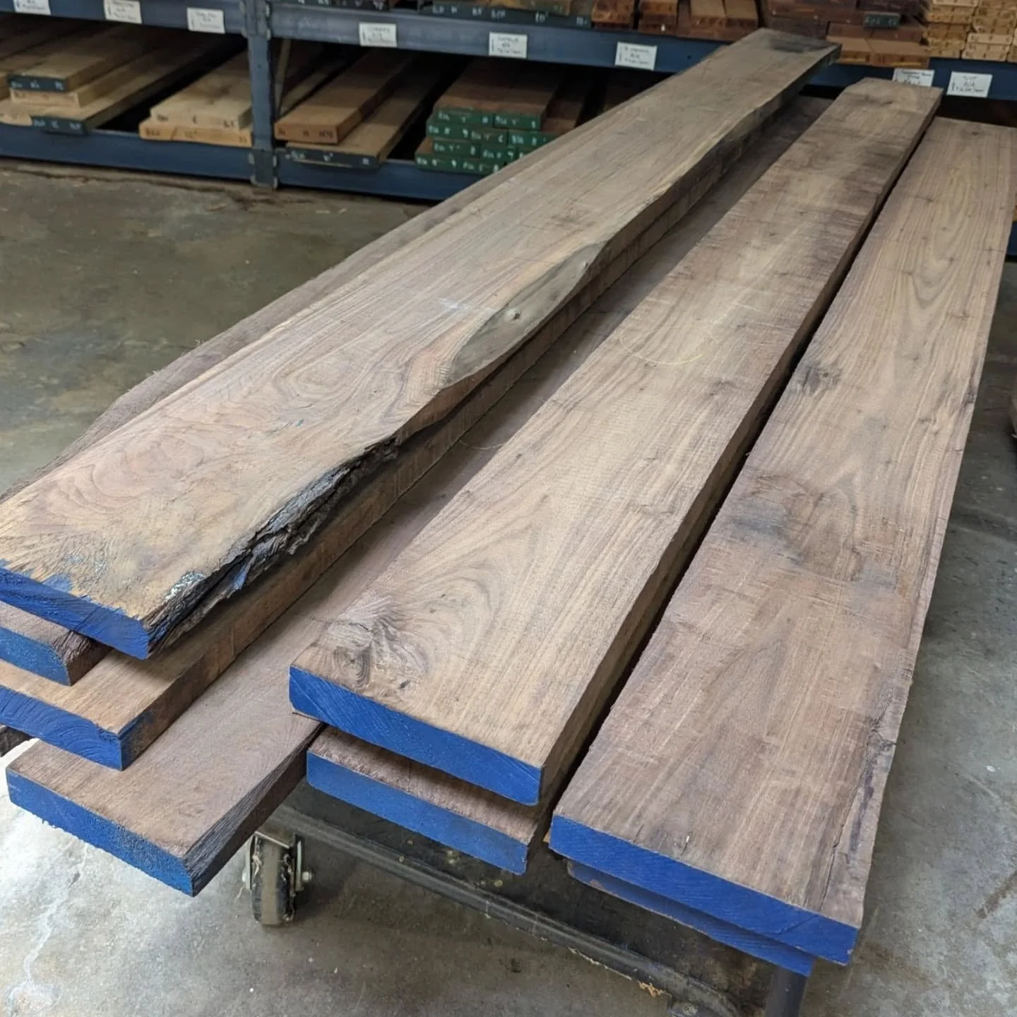 Finally got in some 6/4 walnut. Also some beautiful 15ft 4/4 sapele, and very nice 13/16 S3S soft maple. Back in the shop next Wednesday.